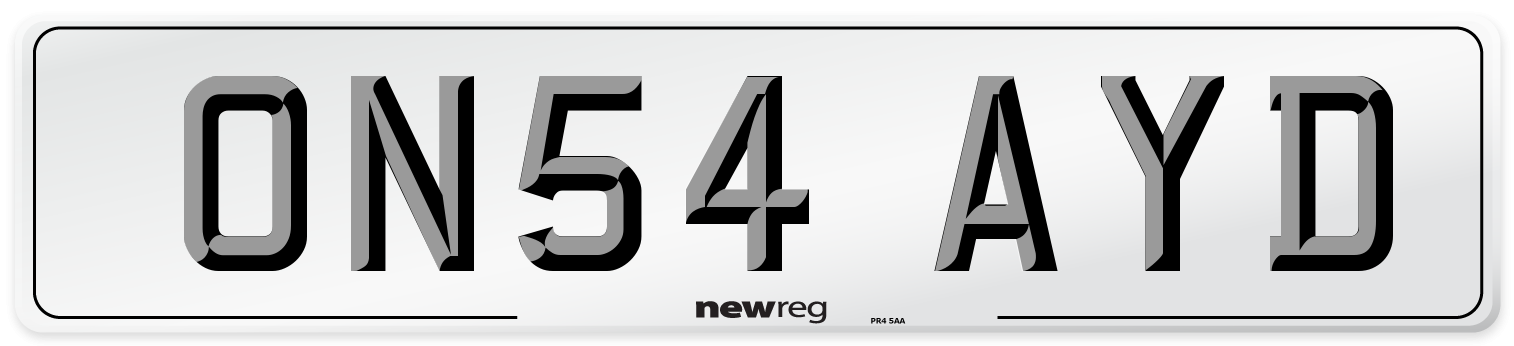 ON54 AYD Number Plate from New Reg